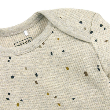 PIJAMA 2 PCS. CANALÉ 62/68 ME-RIB MINI SPOT SAND MELANGE