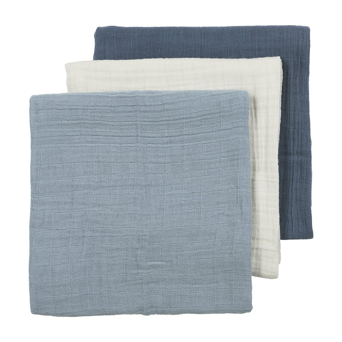 MUSELINA MEDIANA PACK DE 3 70x70 CM ME-UNI NAT/J.BLUE/IND.
