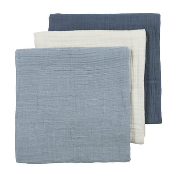 MUSELINA MEDIANA PACK DE 3 70x70 CM ME-UNI NAT/J.BLUE/IND.