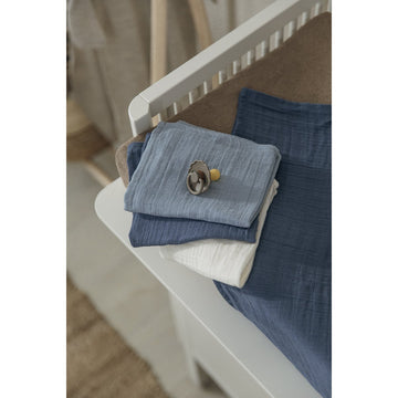 MUSELINA MEDIANA PACK DE 3 70x70 CM ME-UNI NAT/J.BLUE/IND.