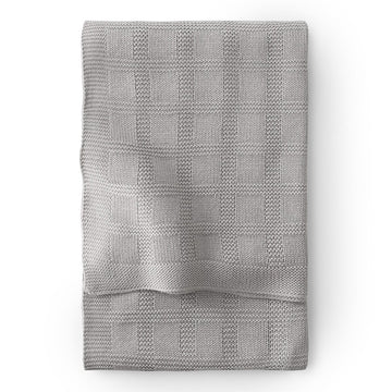 MANTA PUNTO BAMBOO 80x100x1 CM SQUARES GREY
