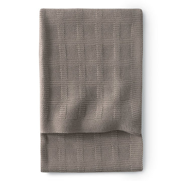 MANTA PUNTO BAMBOO 80x100x1 CM SQUARES COFFEE