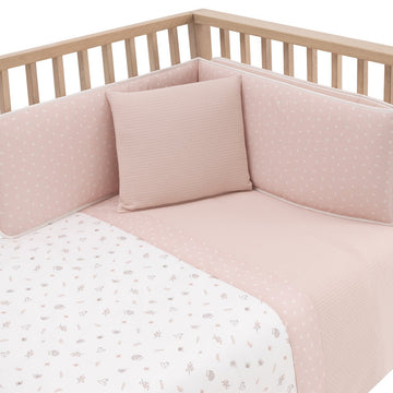 JGO 2 PCS.F.NORDICA CUNA 70 CALMA ROSA 110x170x3 CM