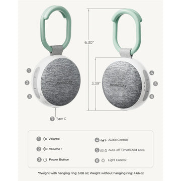 MAQ.SONIDO PORTATIL+LUZ NOCHE WN006 UNICO BLANCO