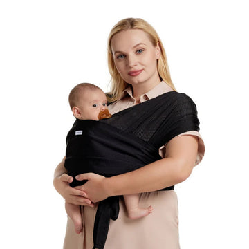 FULAR PORTABEBÉS WRAP MO-AIR MESH UNICO NEGRO