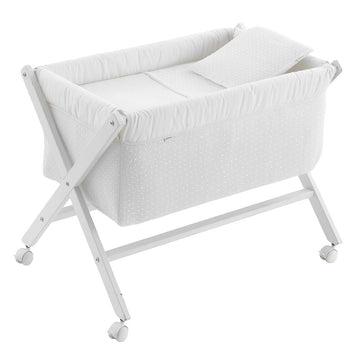 MINICUNA TIJERA MADERA UNIC CRUDO/BCO 55x87x74 CM