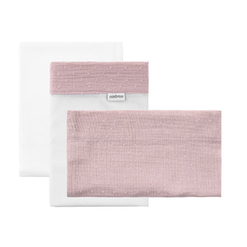 SABANA MINICUNA 3 PCS 50x90x1 CM UNIC ROSA