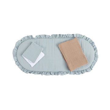 PACK COLCHONETA CAPAZO TAYLOR AZUL 35x75x1 CM
